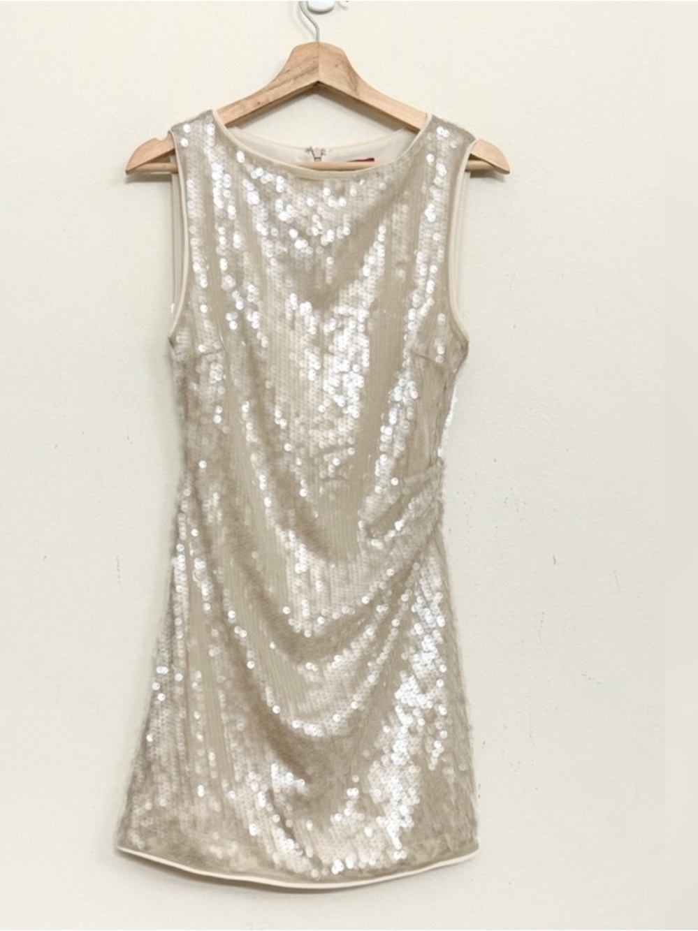 STAUD Eton Sequin Mini Dress in
Moon Size M - Picture 5 of 14
